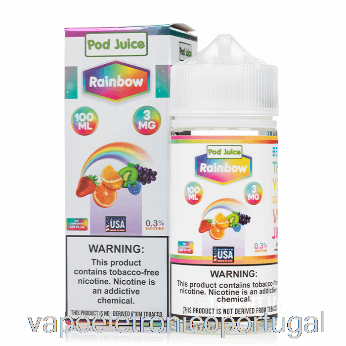 Vape Eletrônico Arco-íris - Suco De Vagem - 100ml 0mg